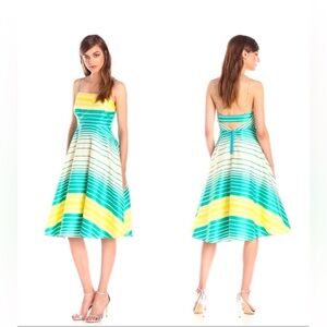 Tracy Reese Teal and Yellow Dress